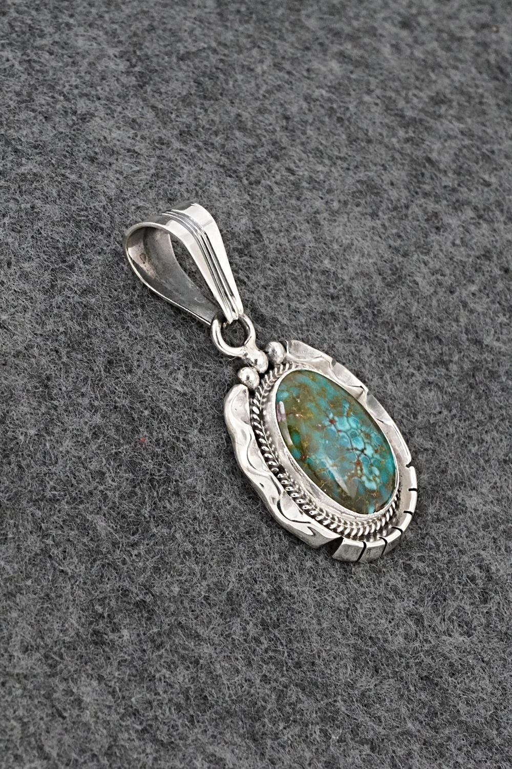 Turquoise & Sterling Silver Pendant - Samuel Yellowhair