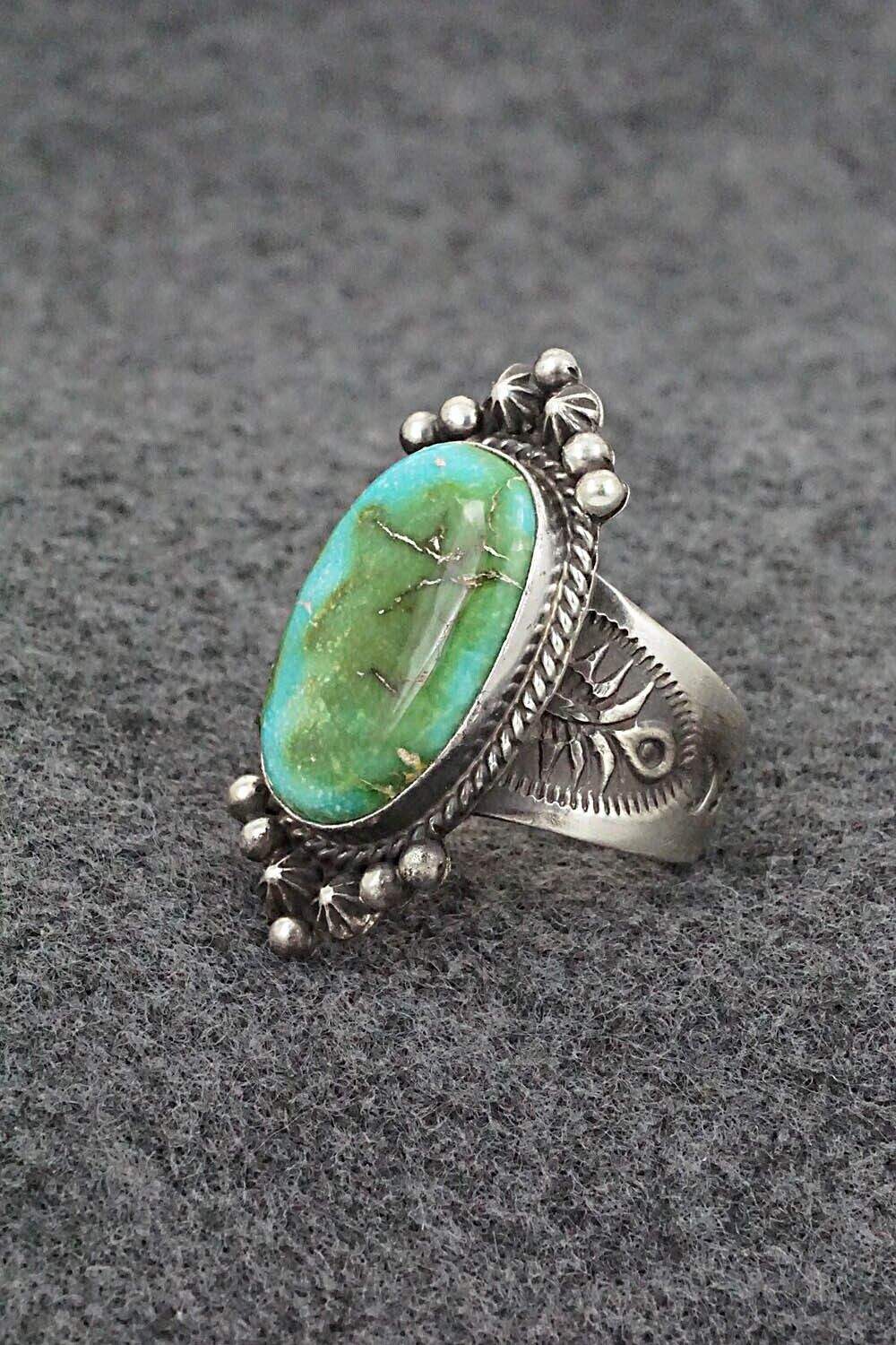 Turquoise & Sterling Silver Ring - Samuel Yellowhair - Size 7