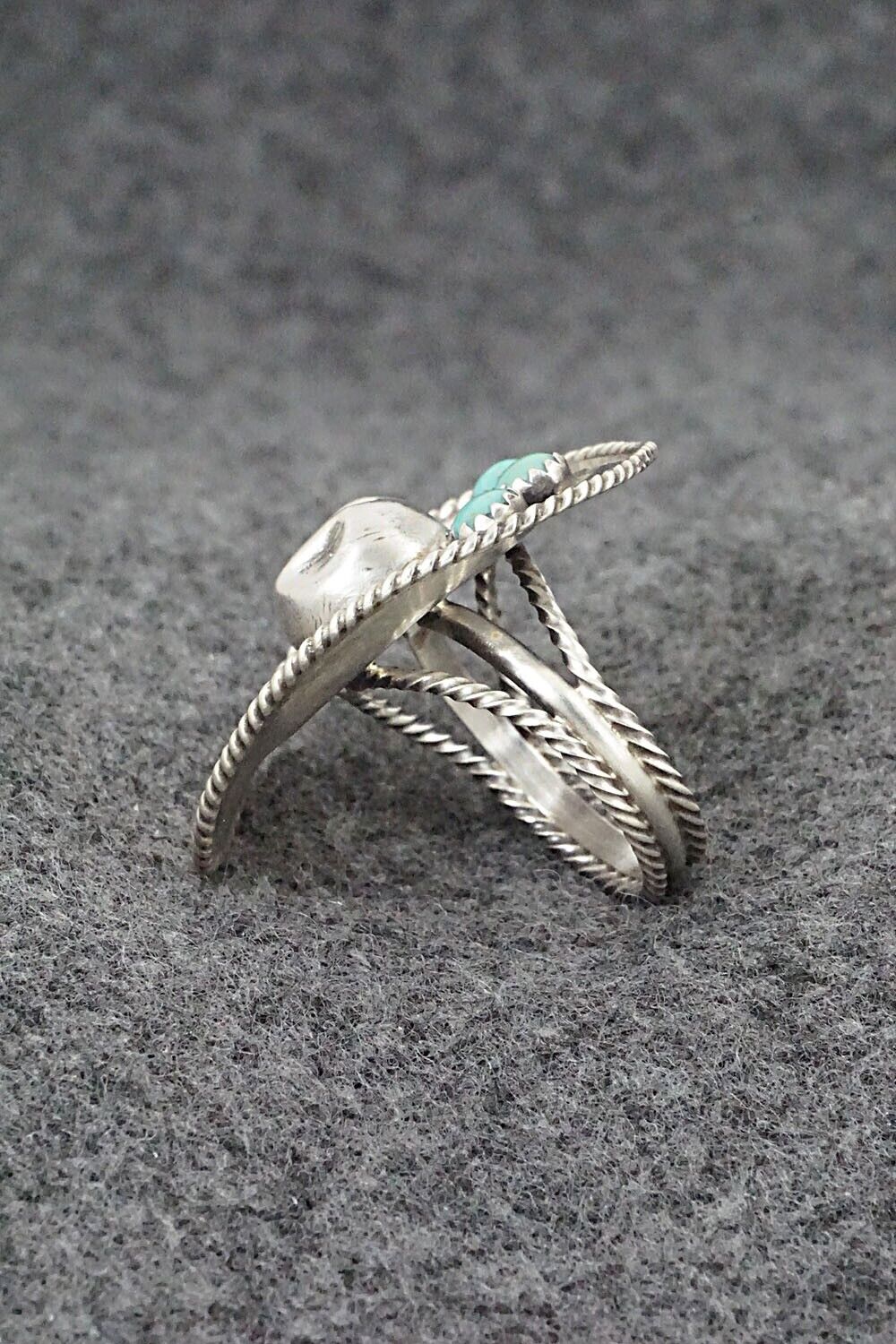 Turquoise & Sterling Silver Ring - Bobby Platero - Size 7