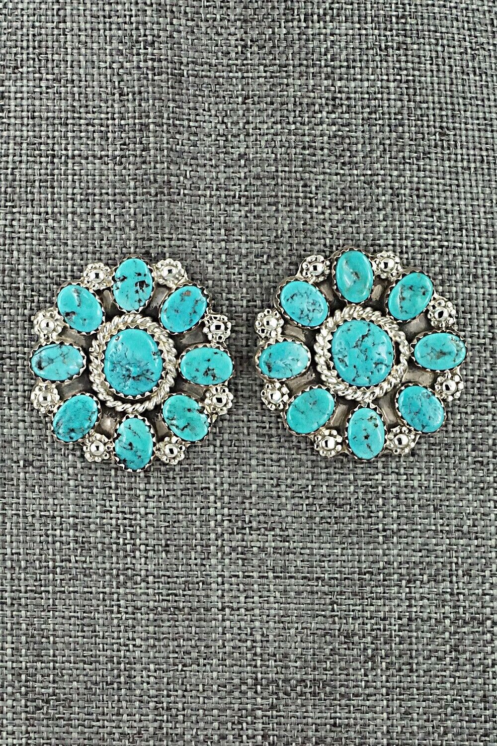 Turquoise & Sterling Silver Earrings - Martin Muskett