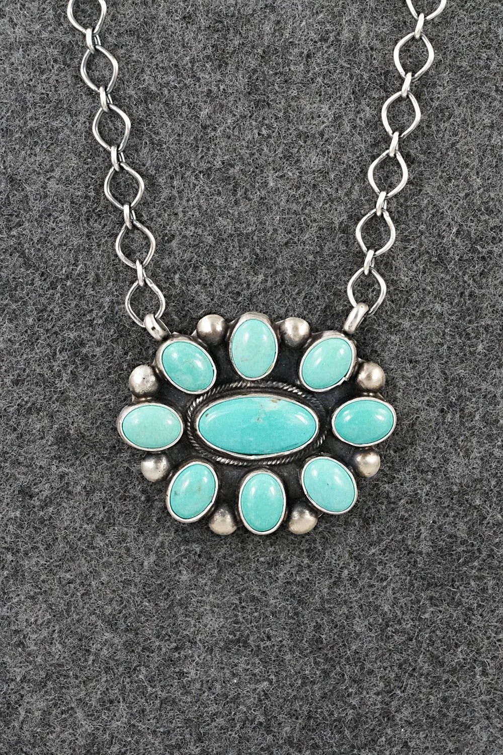 Turquoise & Sterling Silver Necklace - Kathleen Livingston