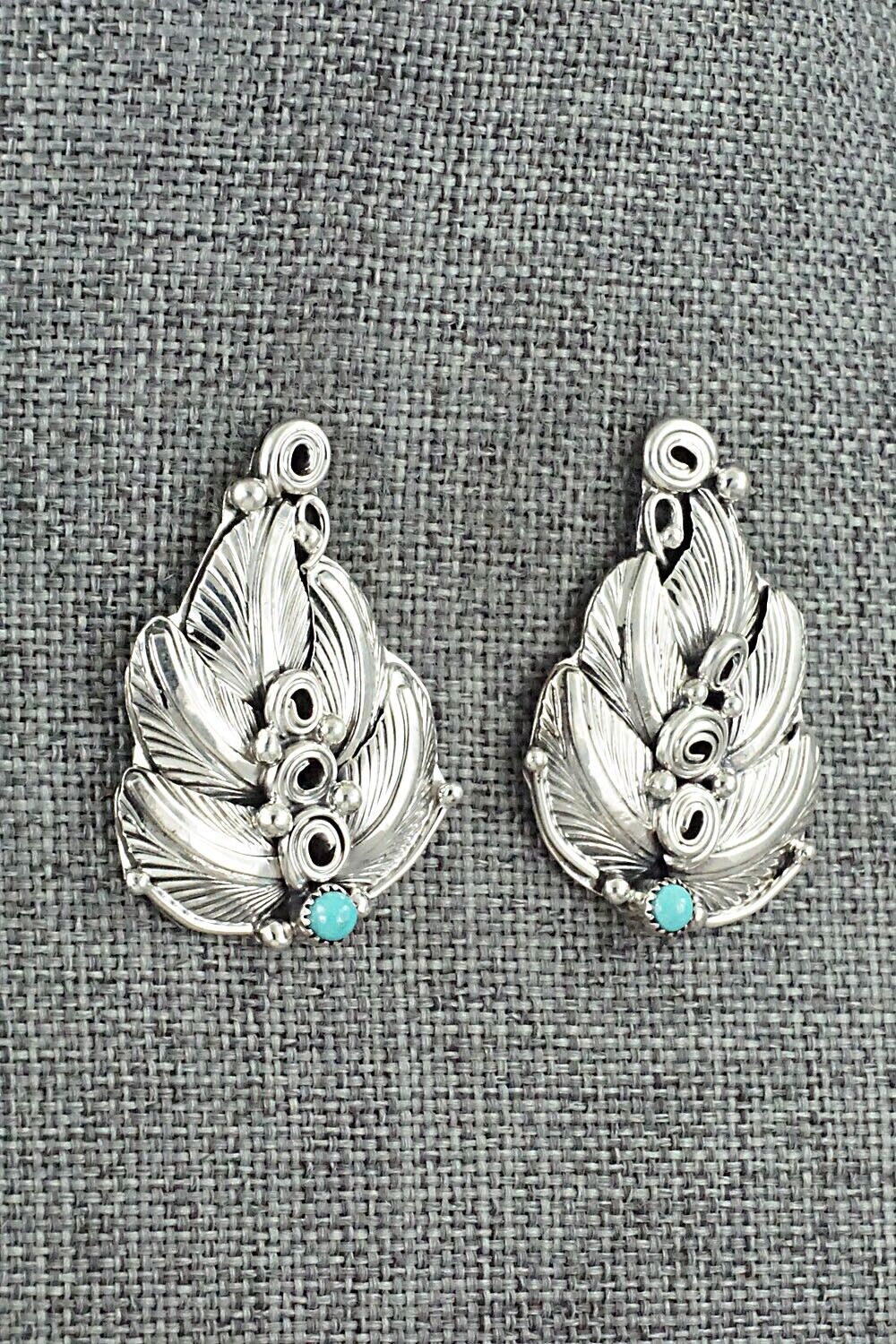 Turquoise & Sterling Silver Earrings - Darrell Morgan