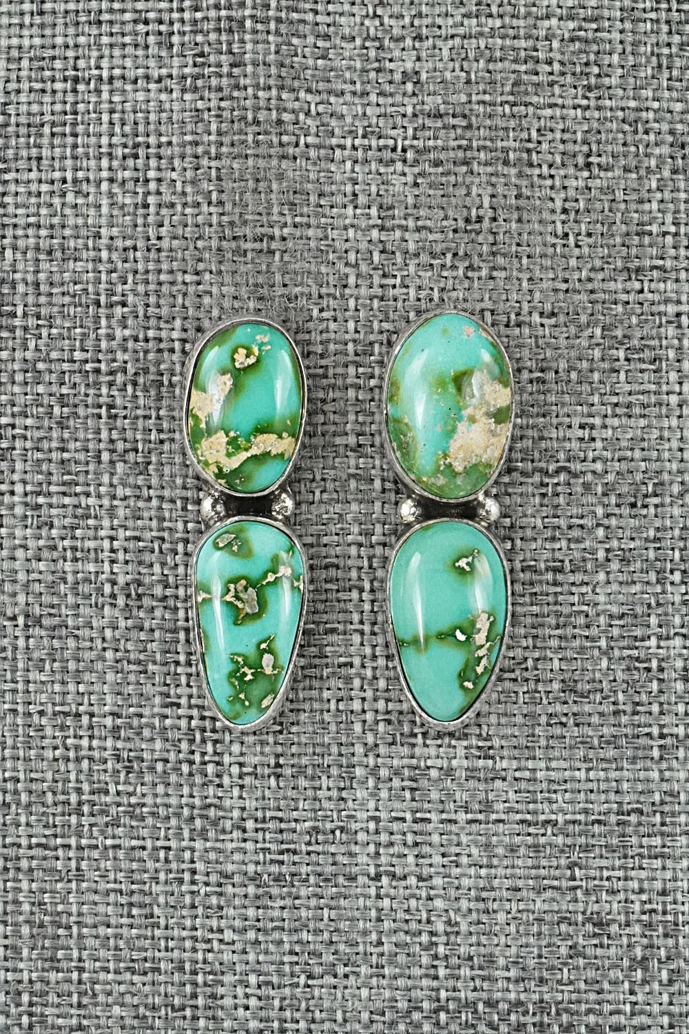 Turquoise & Sterling Silver Earrings - Rena Begay