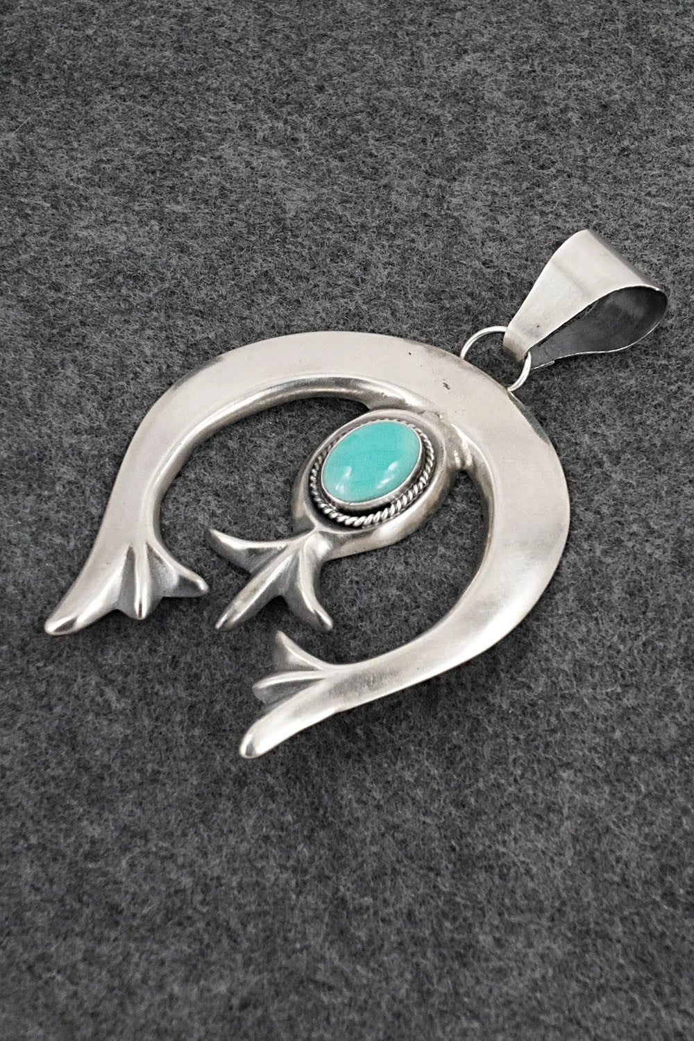 Turquoise & Sterling Silver Pendant - Eugene Gruber