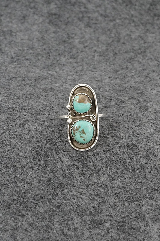 Turquoise & Sterling Silver Ring - Cody Nez - Size 8
