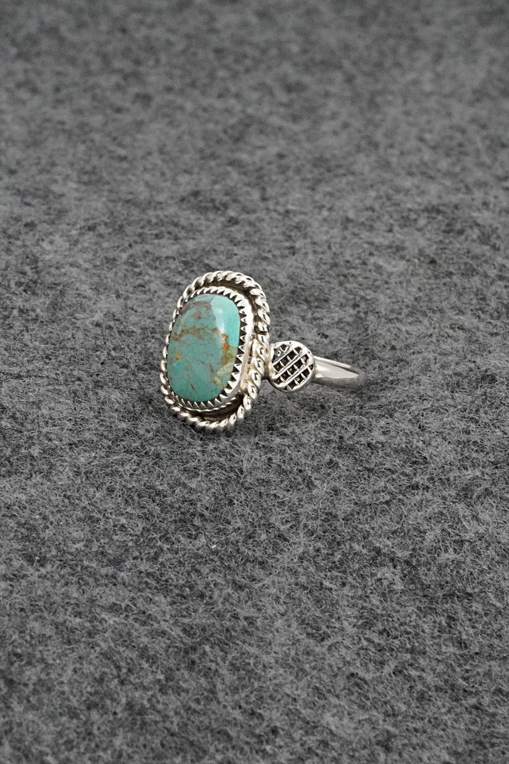 Turquoise & Sterling Silver Ring - Darius Arviso - Size 7.5