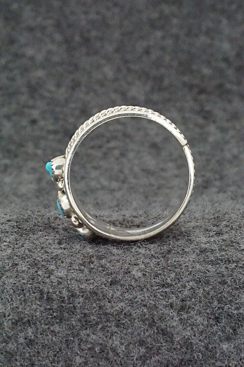 Turquoise & Sterling Silver Ring - Sondra Whitegoat - Size 11.5