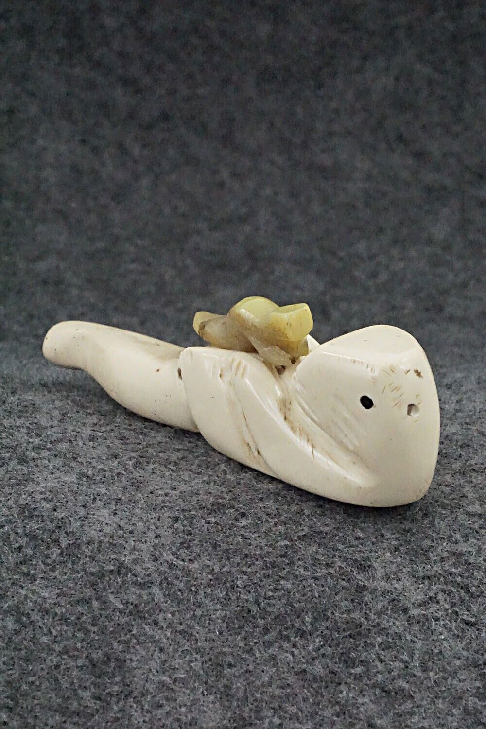 Otter with Cub Zuni Fetish Carving - Justin Red Elk