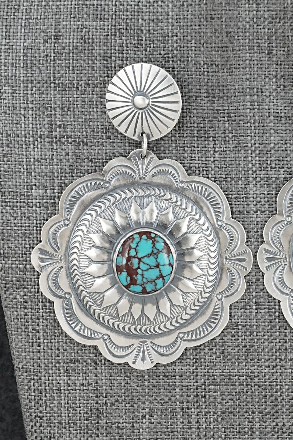 Turquoise & Sterling Silver Earrings - Arnold Blackgoat