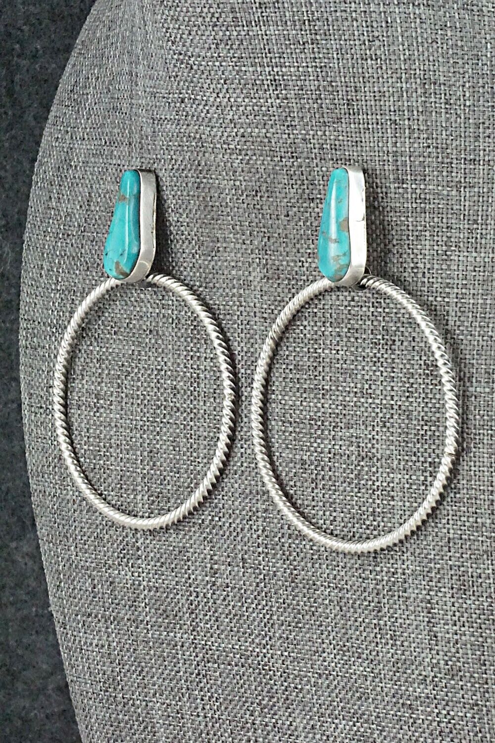 Turquoise & Sterling Silver Earrings - Verley Betone