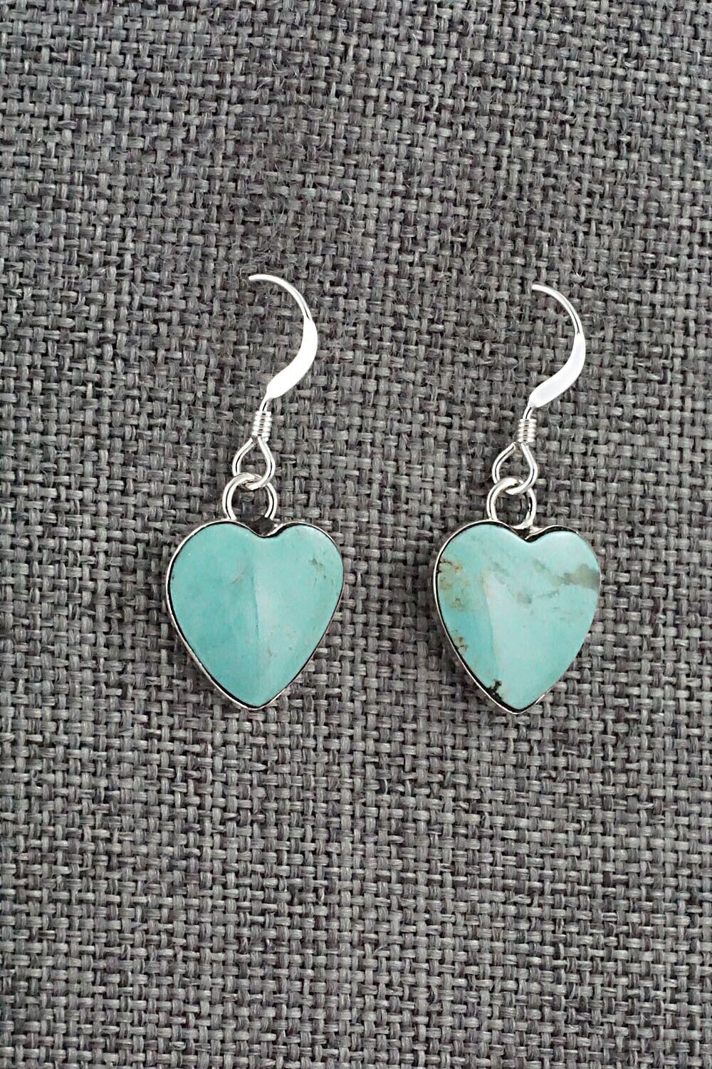Turquoise and Sterling Silver Earrings - Sonyei Coho