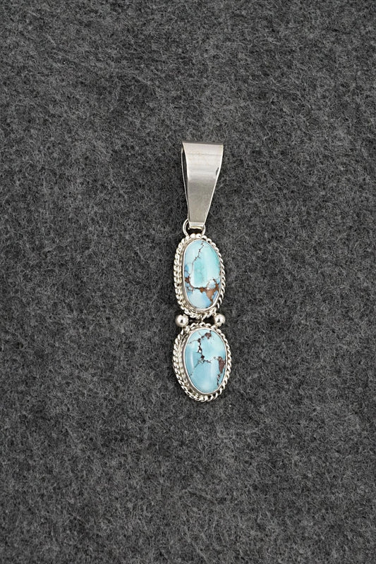 Turquoise & Sterling Silver Pendant - Eugene Gruber