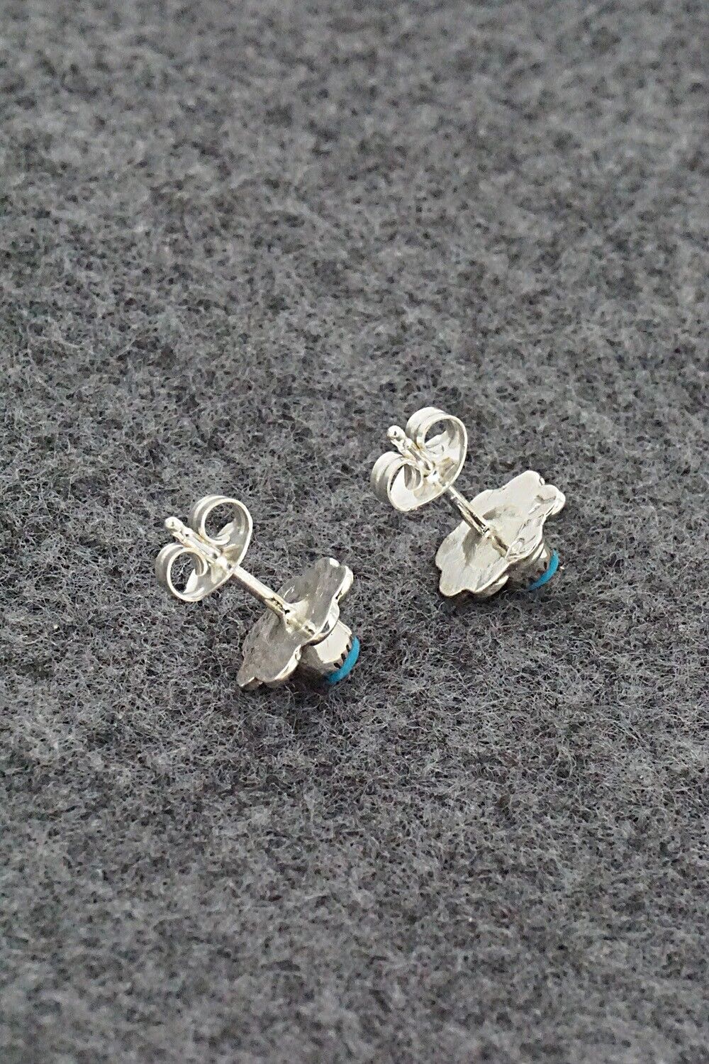 Turquoise & Sterling Silver Earrings - Ronald Yatsattie