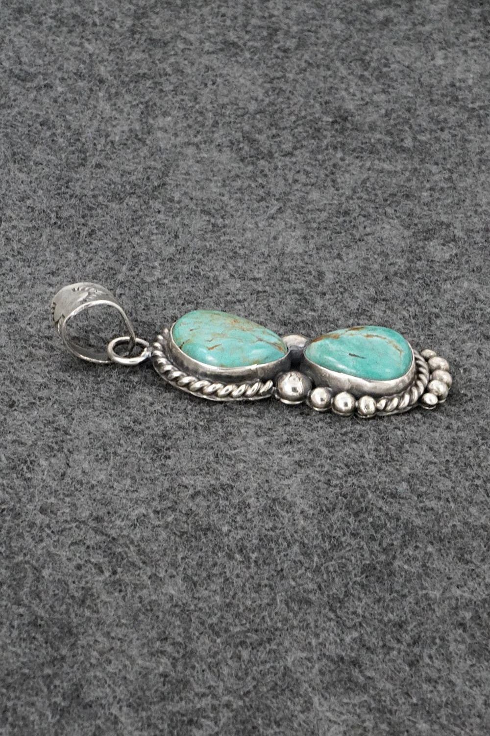 Turquoise & Sterling Silver Pendant - Antwone Brown