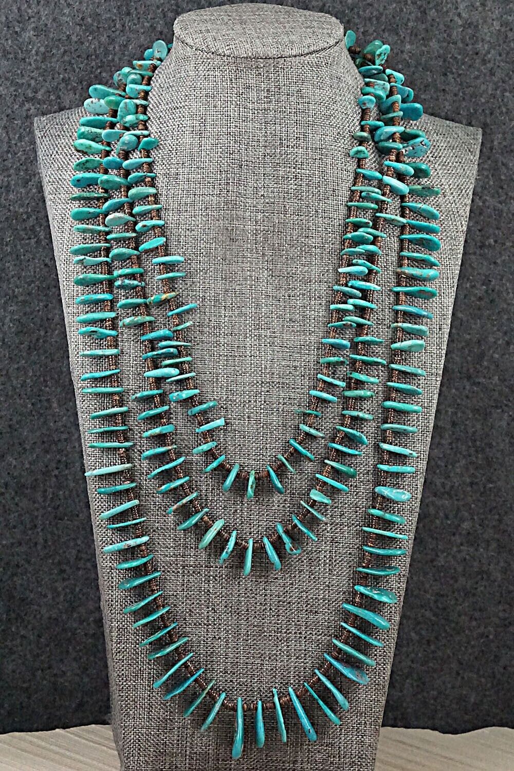 Turquoise & Shell Necklace 36" - Louise Joe