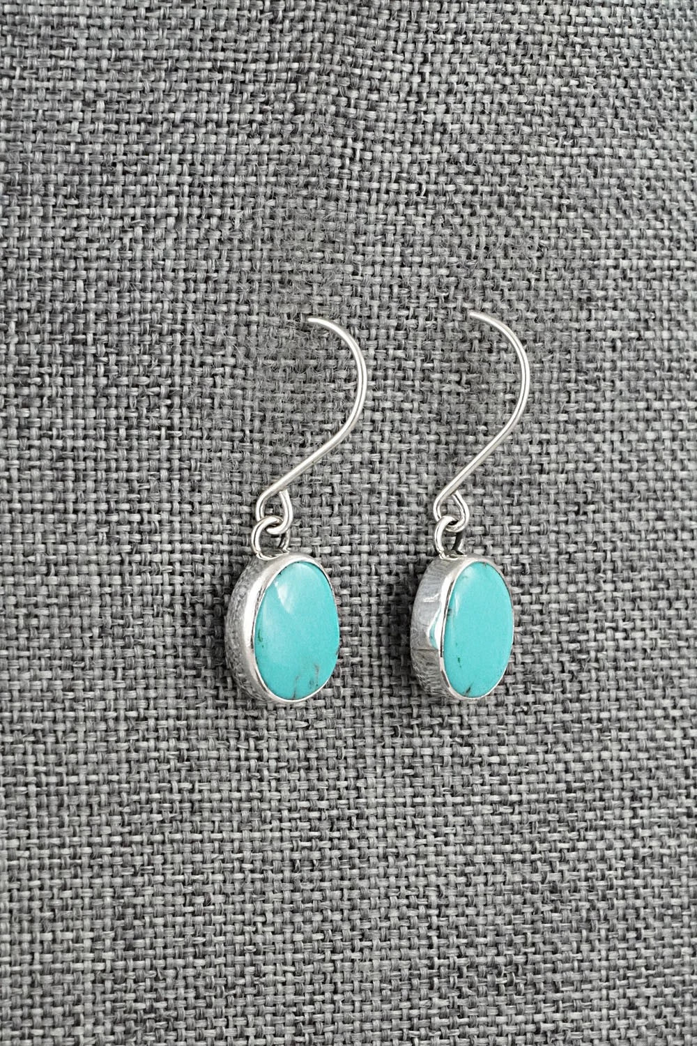 Turquoise & Sterling Silver Earrings - Eugene Gruber