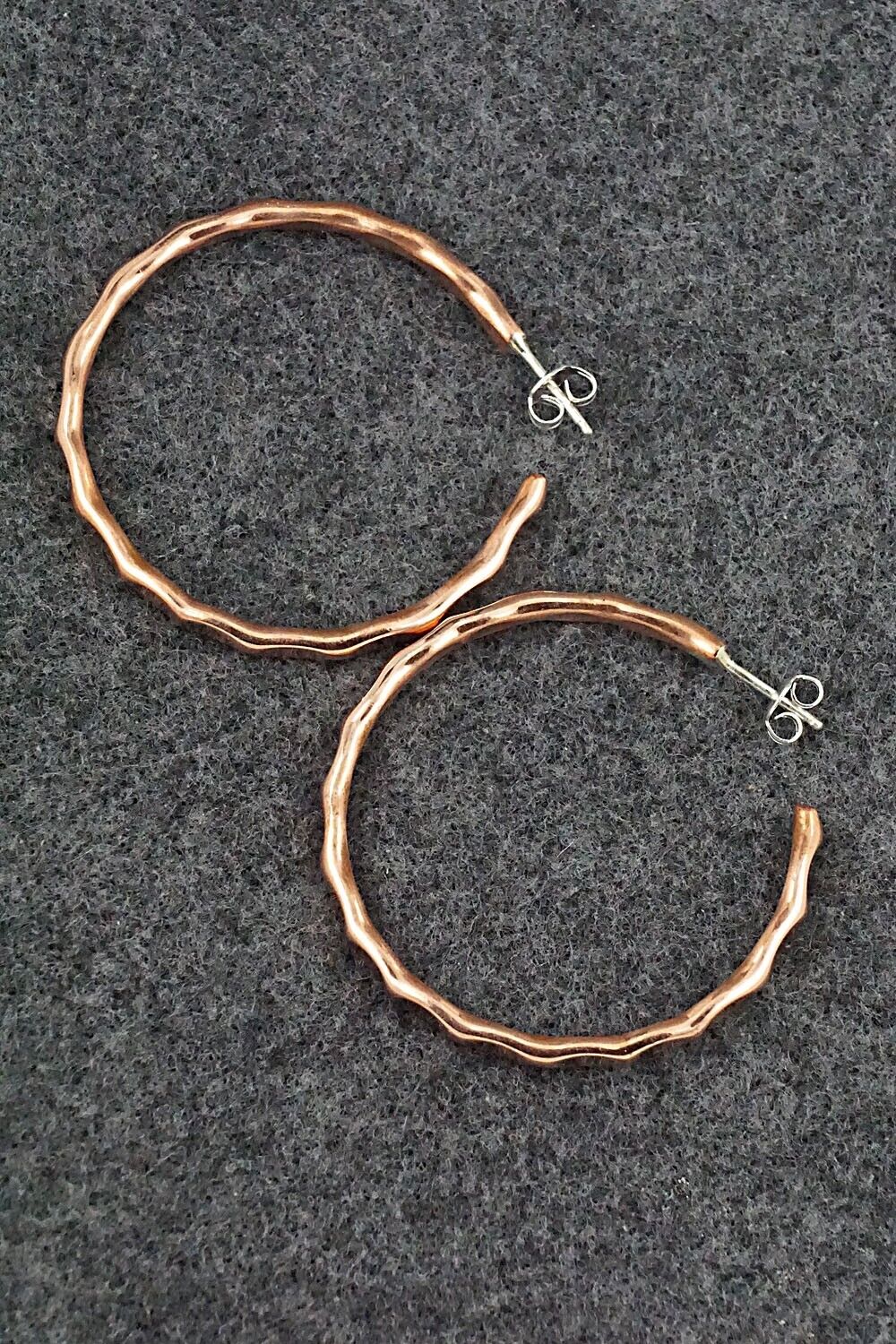 Copper Hoop Earrings - Elaine Tahe