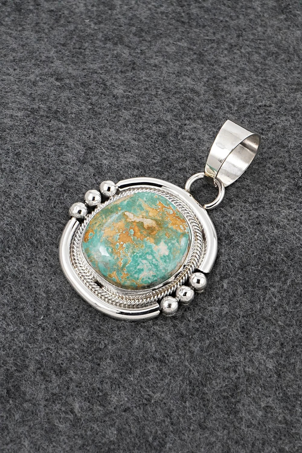 Turquoise & Sterling Silver Pendant - Joelias Draper