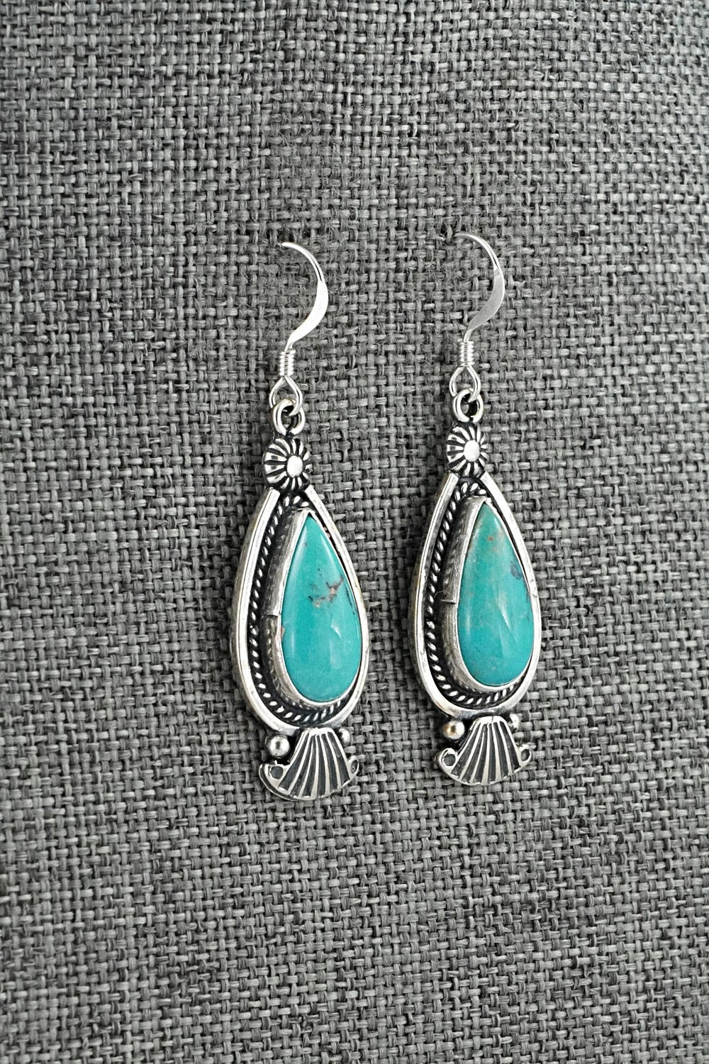 Turquoise & Sterling Silver Earrings - Verley Betone