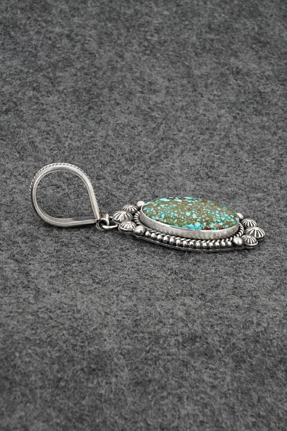 Turquoise & Sterling Silver Pendant - Michael Calladitto