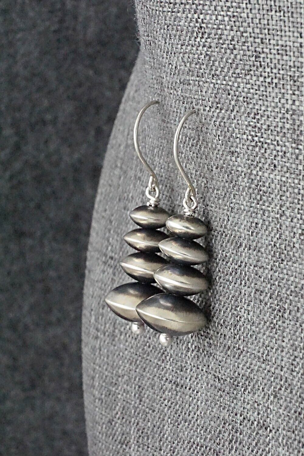 Sterling Silver Navajo Pearl Earrings - Bryannen Halwood