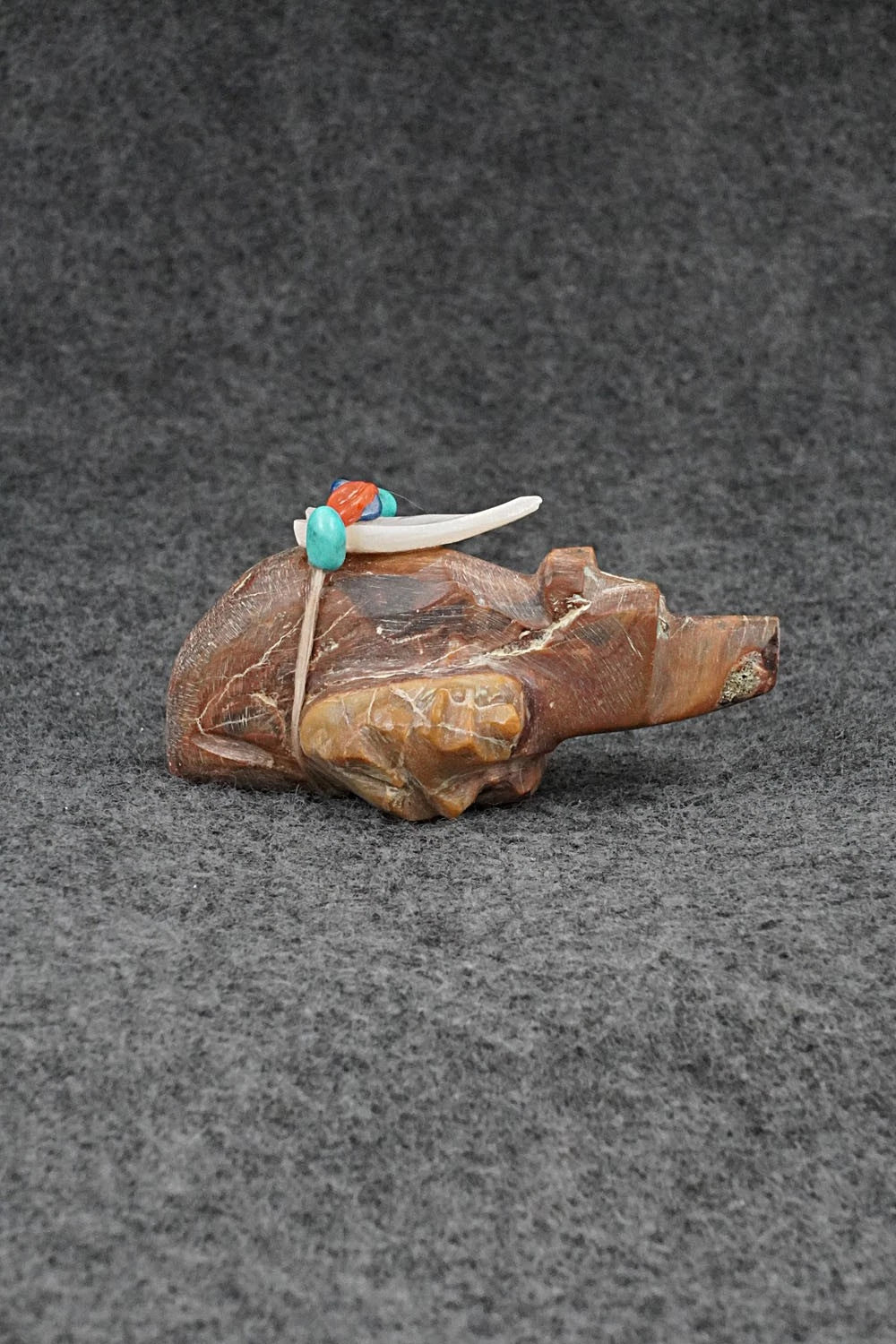 Bear and Cub Zuni Fetish Carving - Adrian Cachini