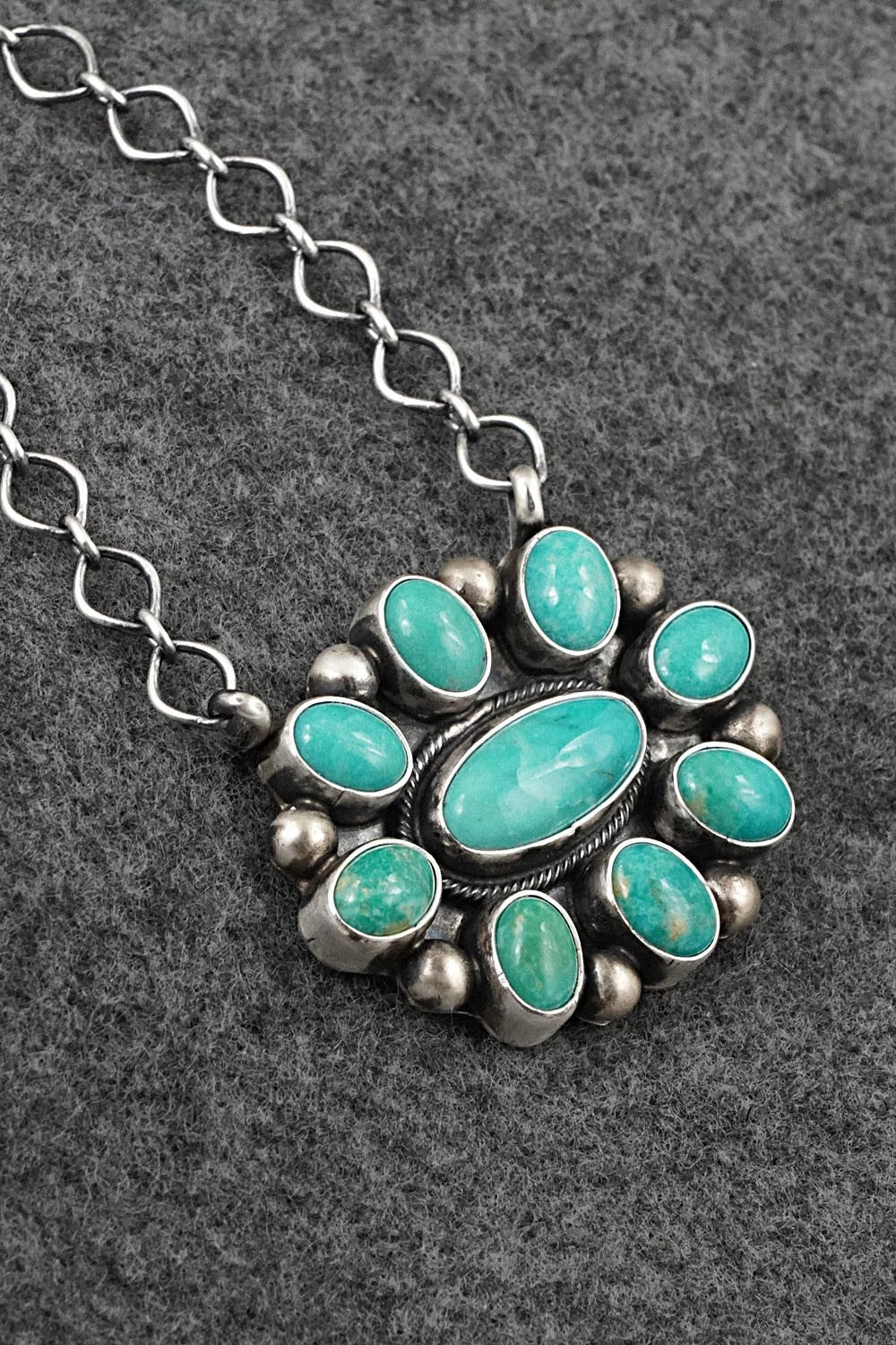 Turquoise & Sterling Silver Necklace - Kathleen Livingston