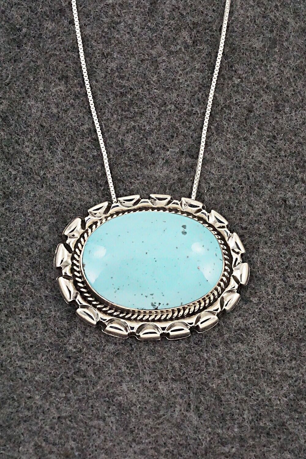 Turquoise & Sterling Silver Necklace - Jimson Belin