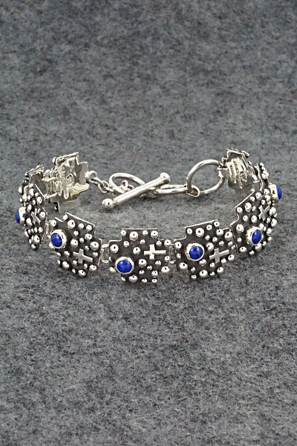 Lapis & Sterling Silver Link Bracelet - Akee Douglas