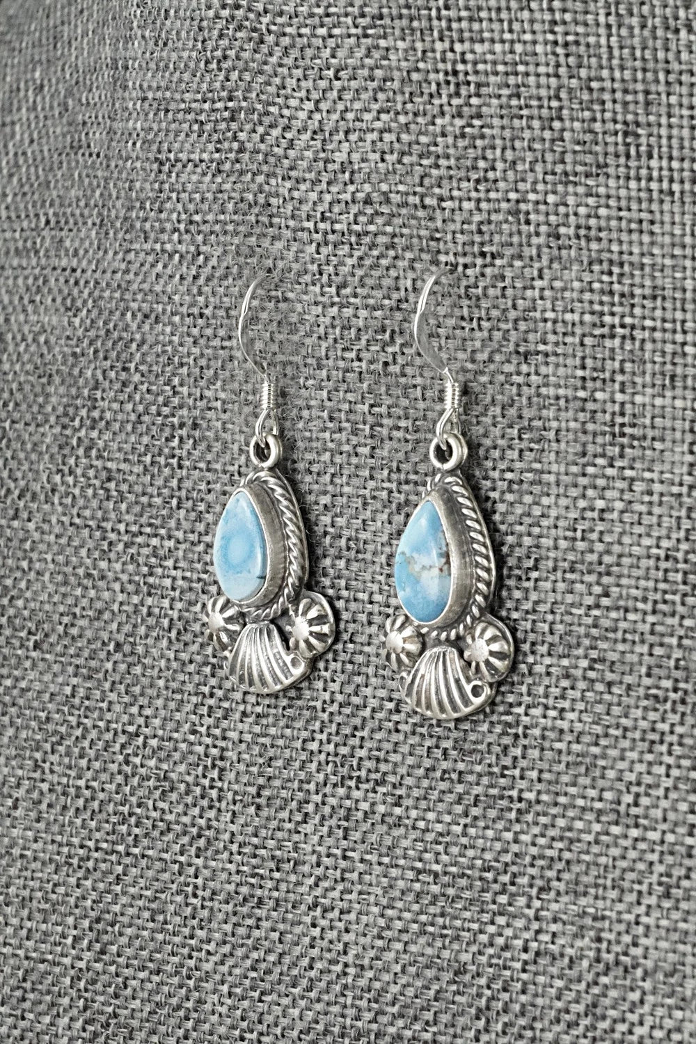 Turquoise & Sterling Silver Earrings - Verley Betone
