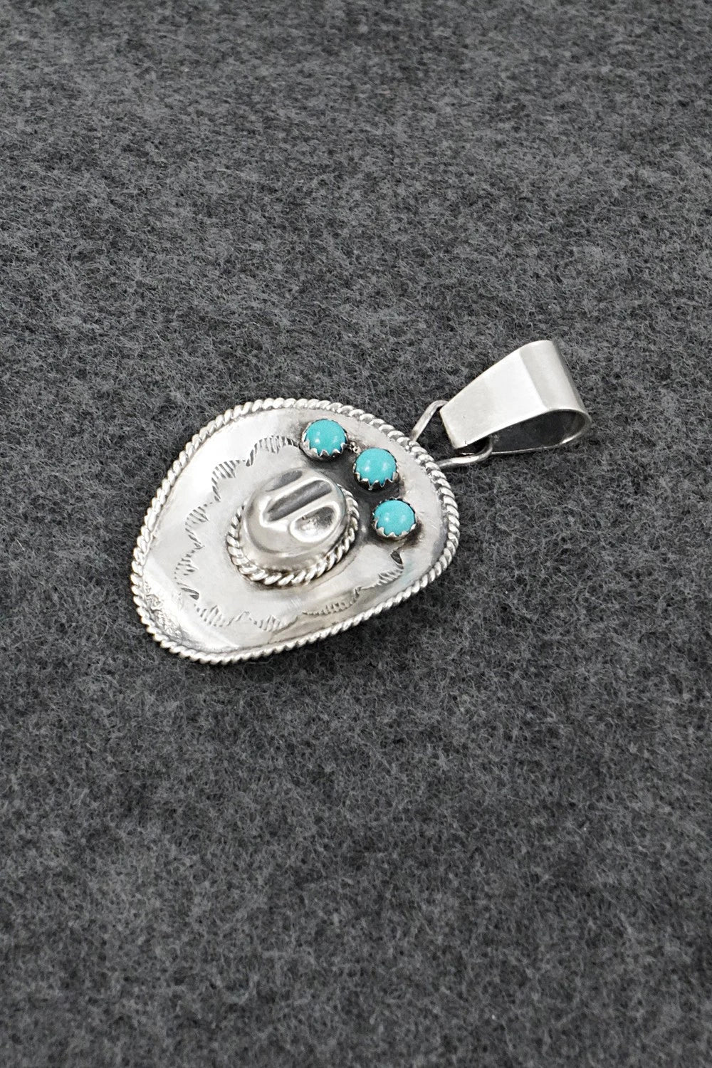 Turquoise & Sterling Silver Pendant - Davey Morgan