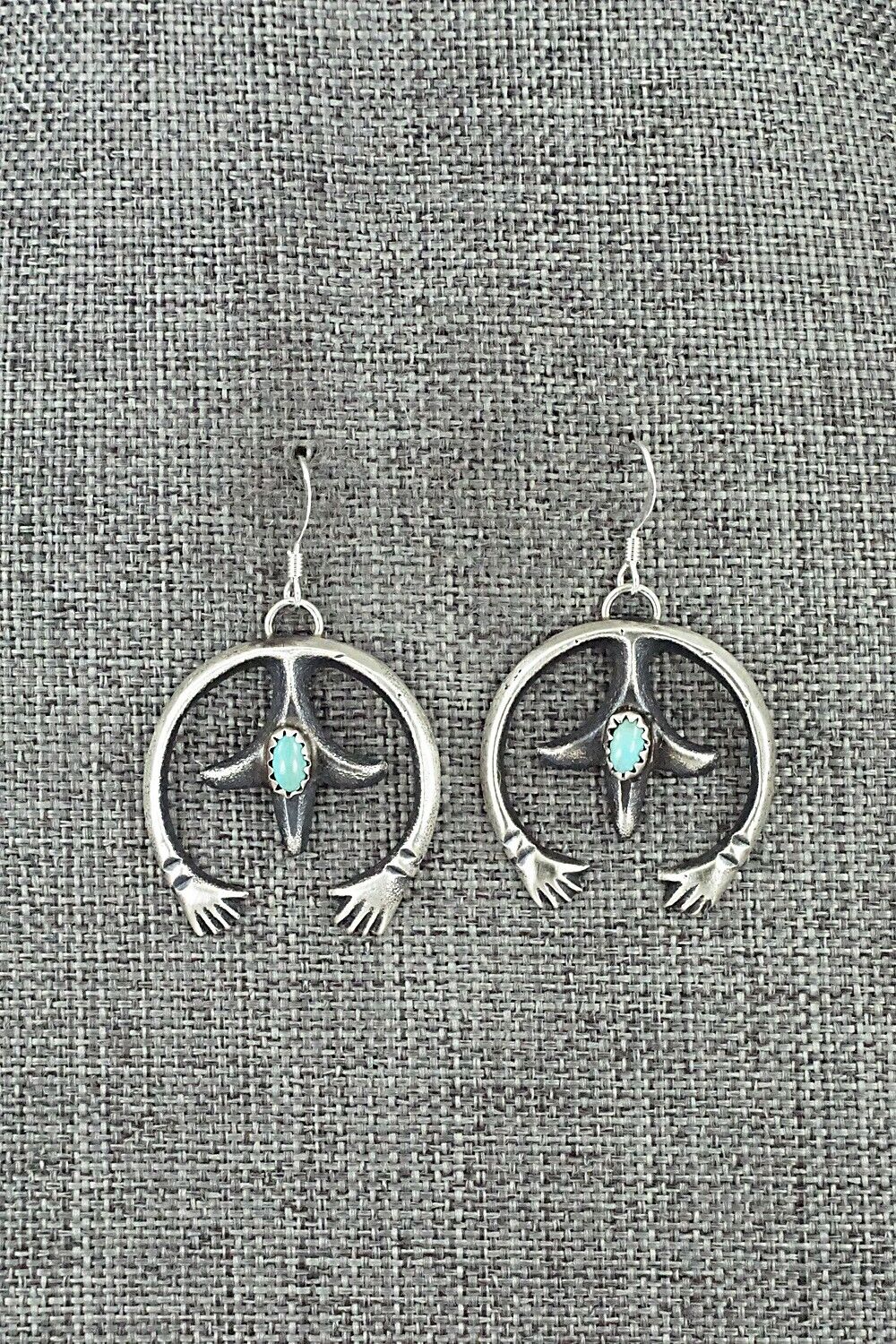 Turquoise & Sterling Silver Earrings - Martha Cayatiento