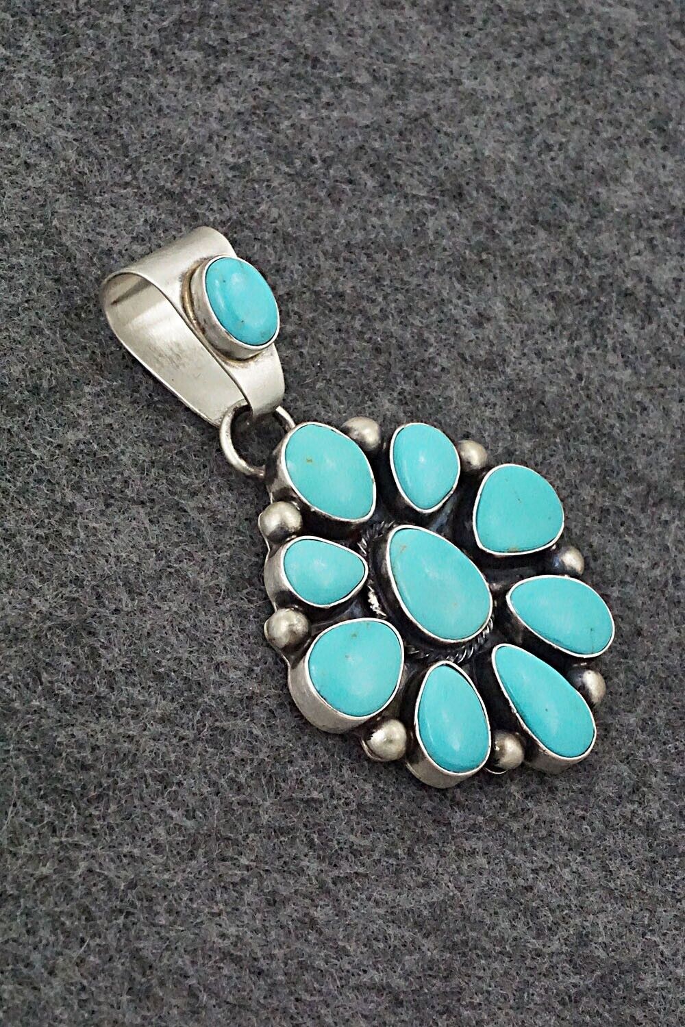 Turquoise & Sterling Silver Pendant - Kathleen Livingston