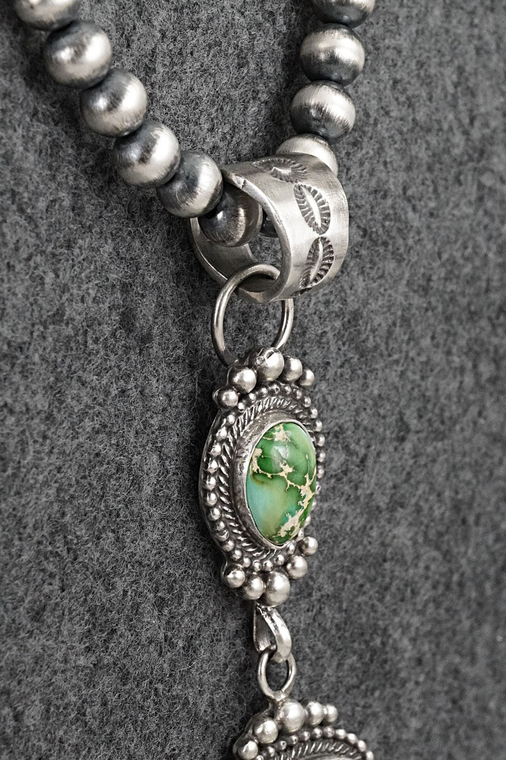 Turquoise & Sterling Silver Necklace - Tom Lewis