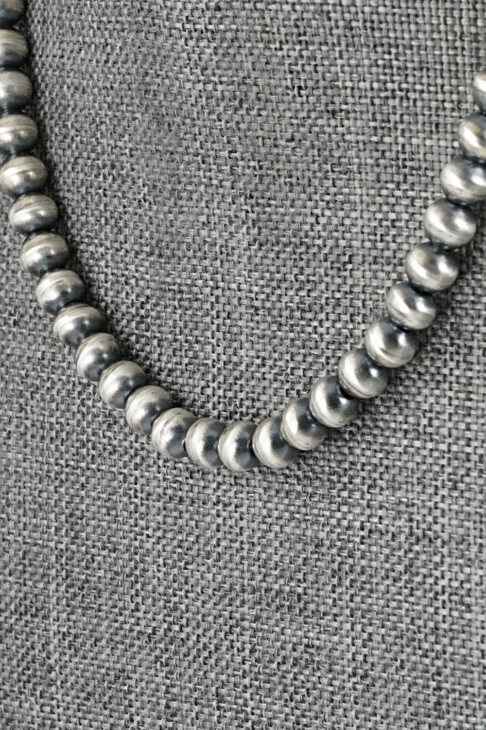 Sterling Silver Navajo Pearl Necklace 14" - Dorinda Mariano