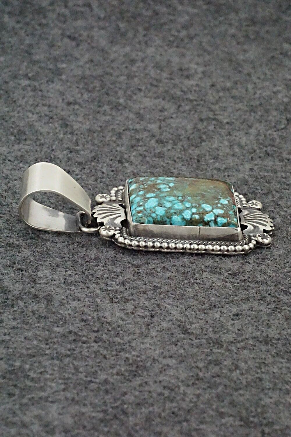 Turquoise & Sterling Silver Pendant - Darrin Livingston