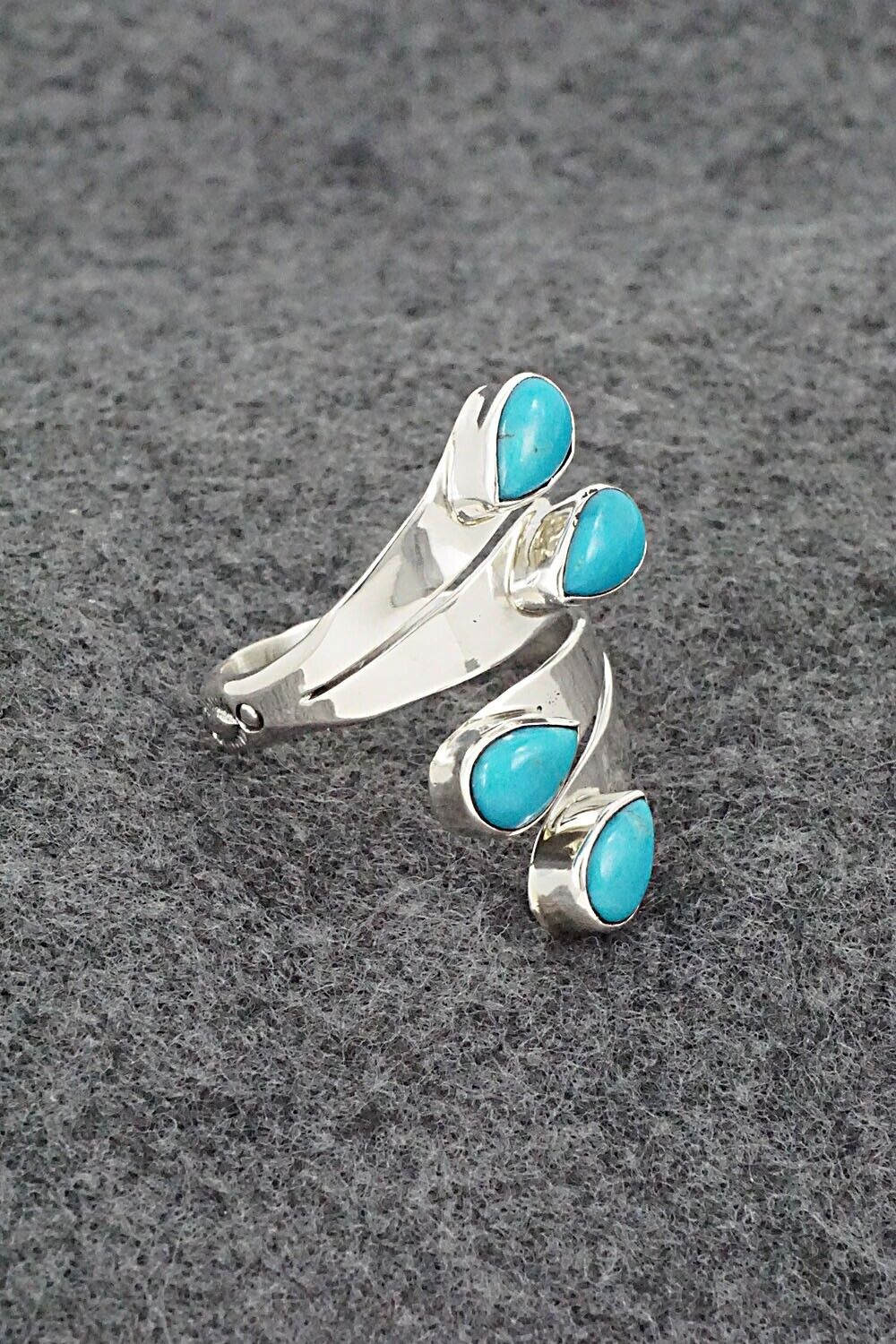 Turquoise & Sterling Silver Ring - Thomas Yazzie - Size 8.5