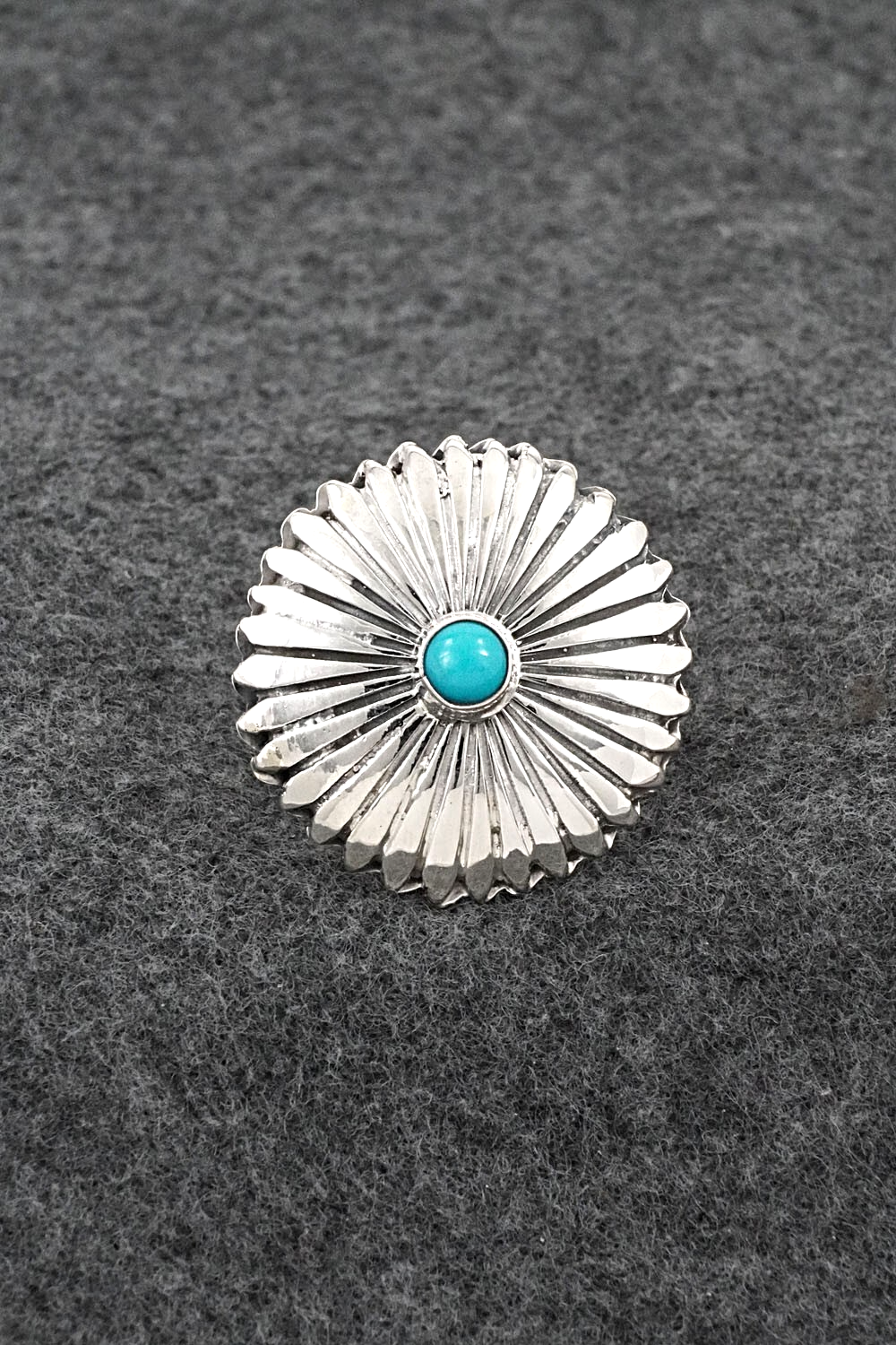 Turquoise & Sterling Silver Ring - Alice Rose Saunders - Size 8.5