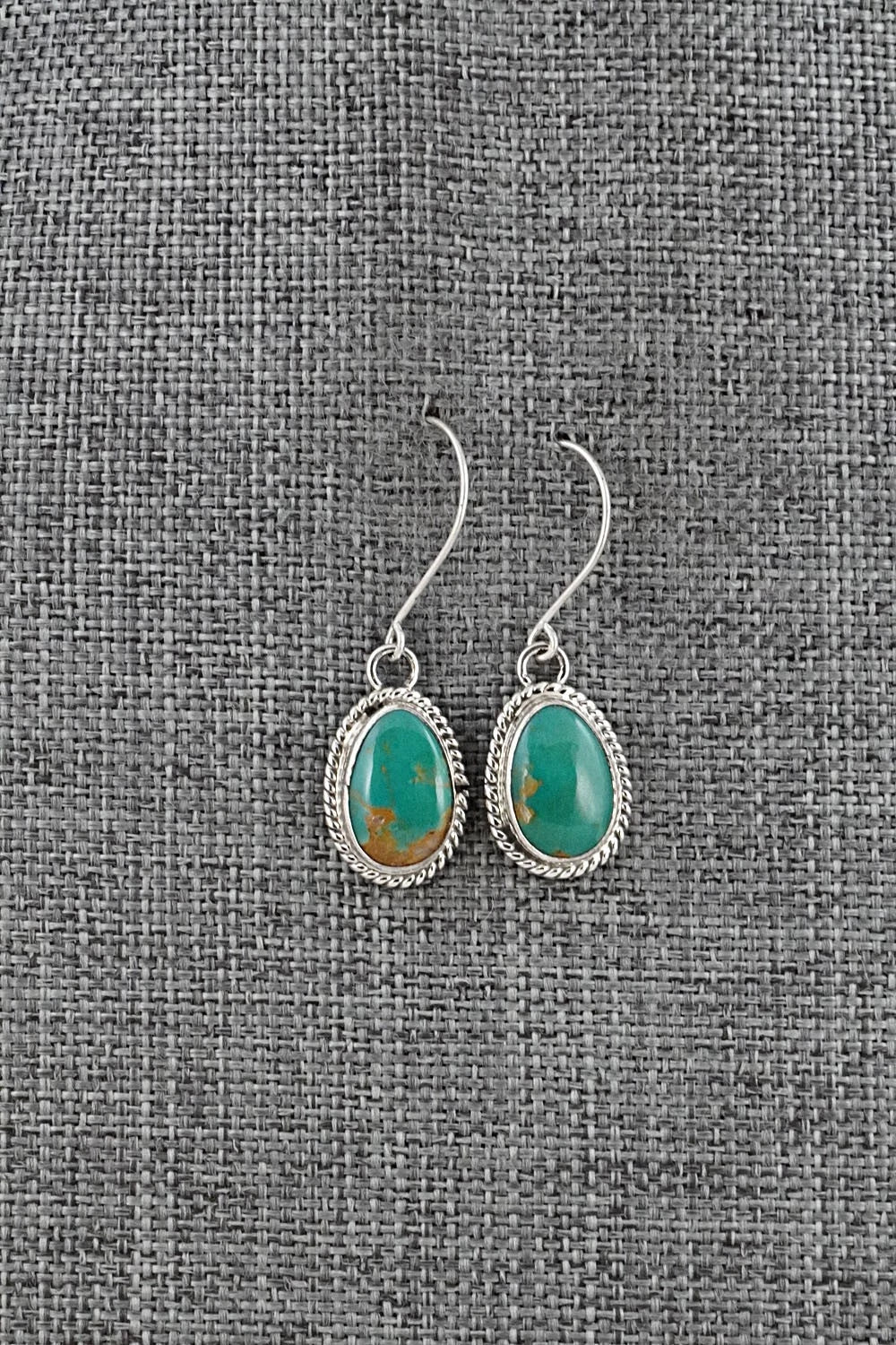 Turquoise & Sterling Silver Earrings - Eugene Gruber