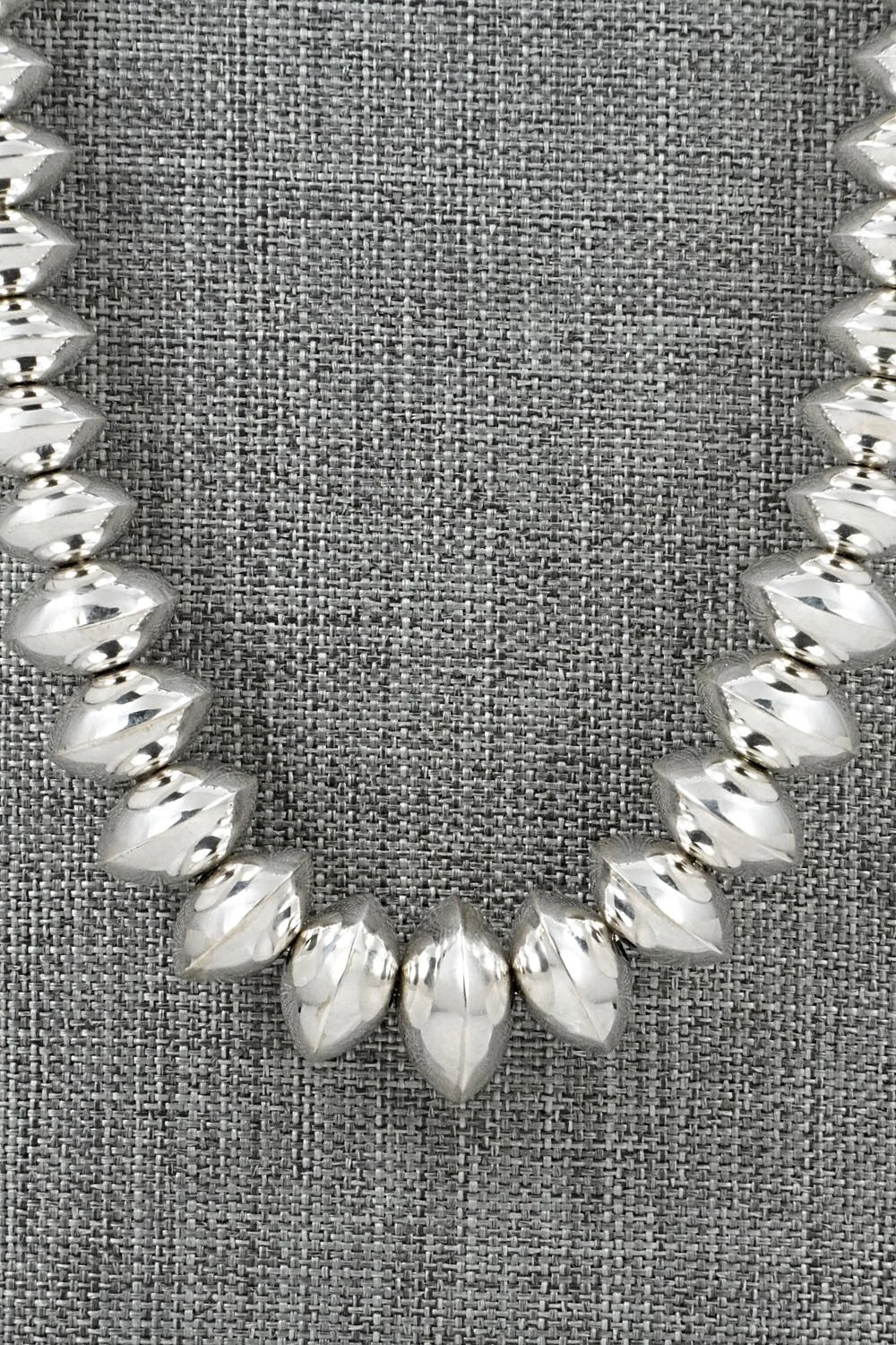 Sterling Silver Navajo Pearl Necklace & Earrings Set - Frankie Miller