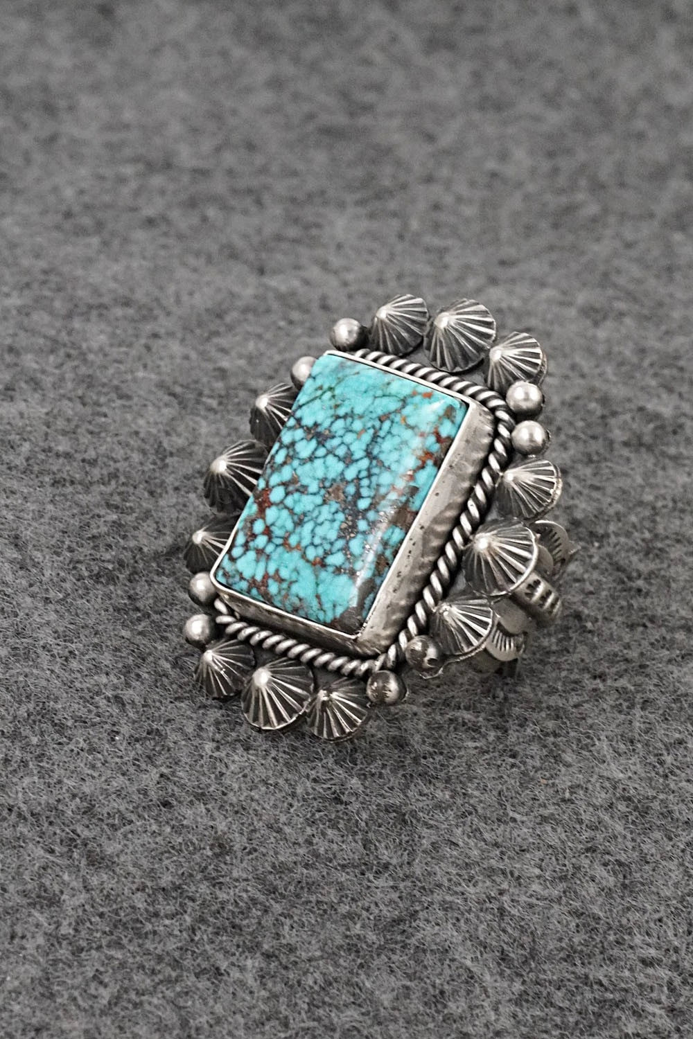 Turquoise & Sterling Silver Ring - Michael Calladitto - Size 7