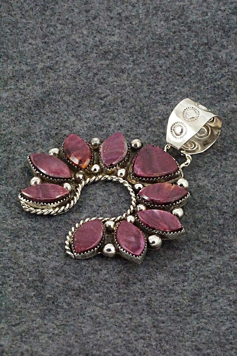 Spiny Oyster and Sterling Silver Pendant - Selina Warner