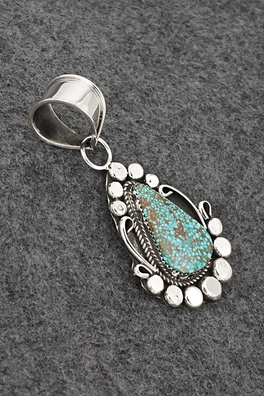 Turquoise & Sterling Silver Pendant - Phil Nez