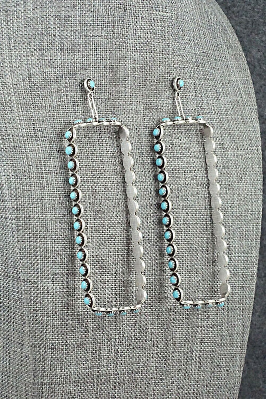 Turquoise & Sterling Silver Earrings - Iva Booqua