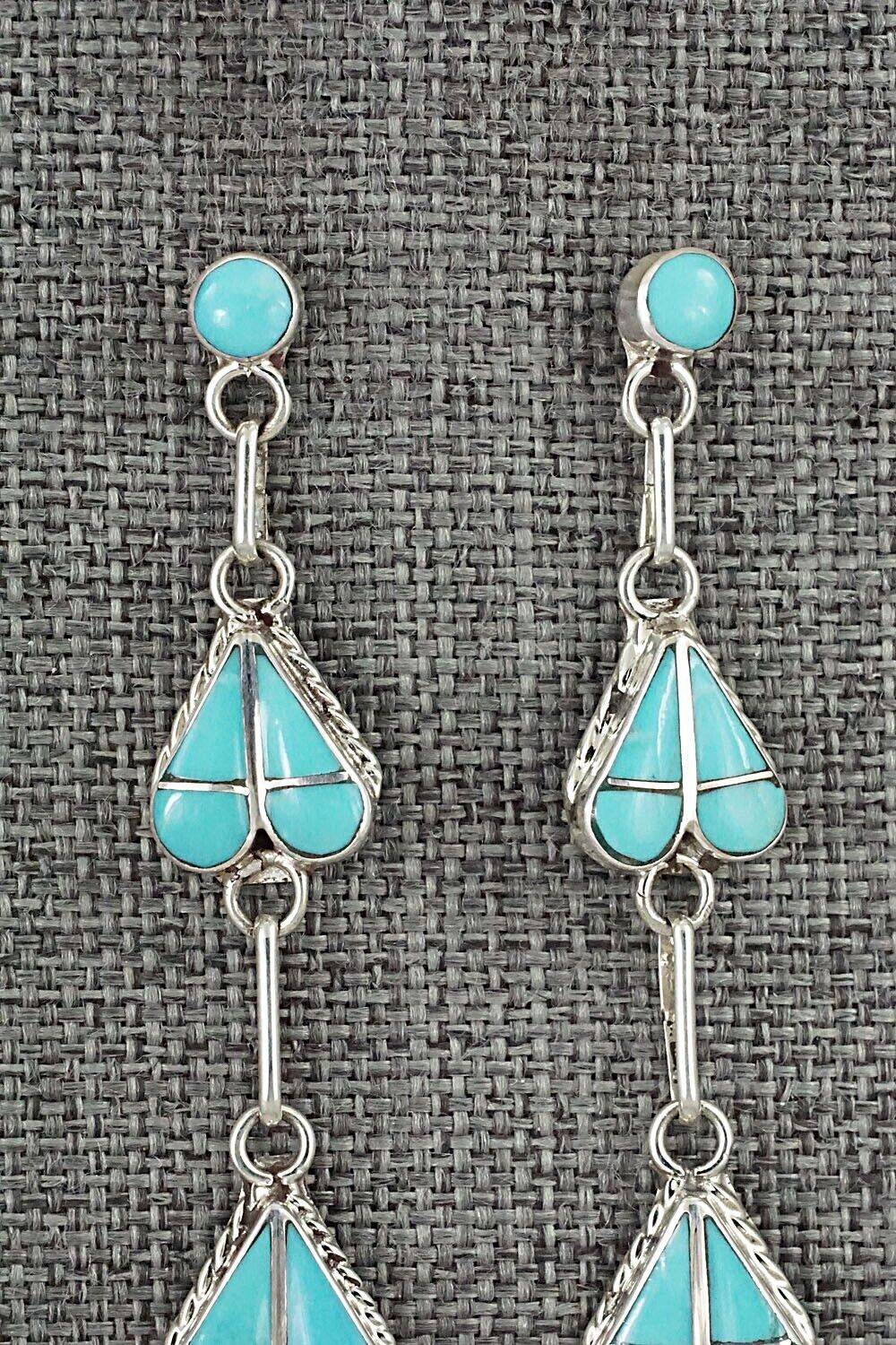 Turquoise and Sterling Silver Earrings - Velda Nastacio
