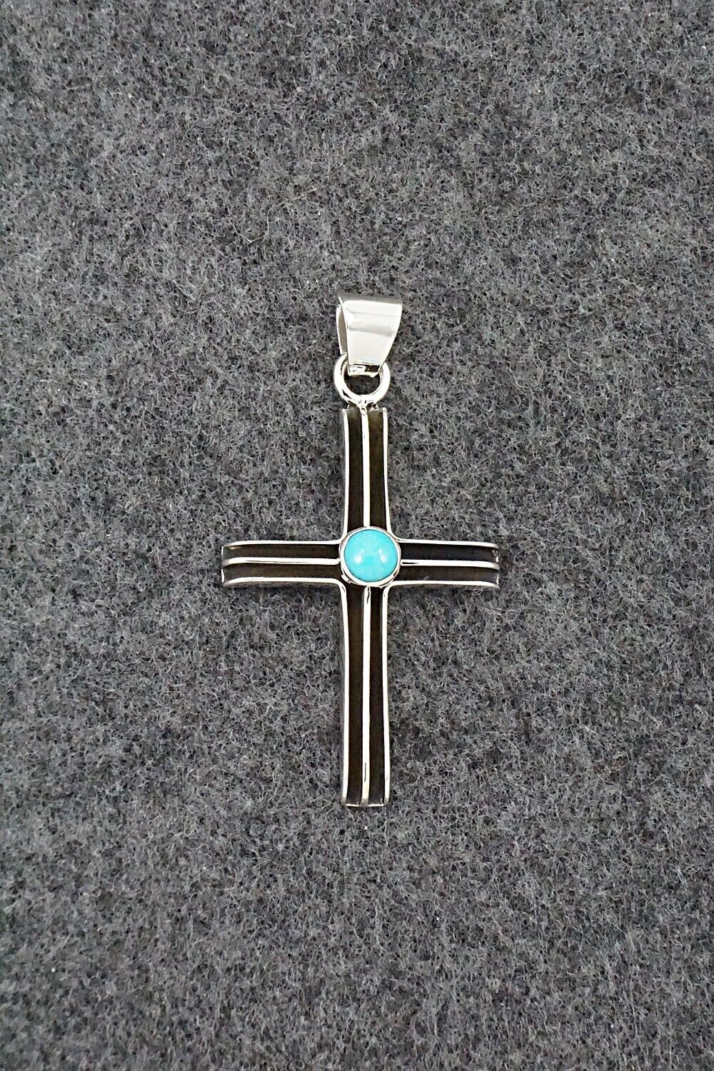 Turquoise and Sterling Silver Pendant - Francis Jones