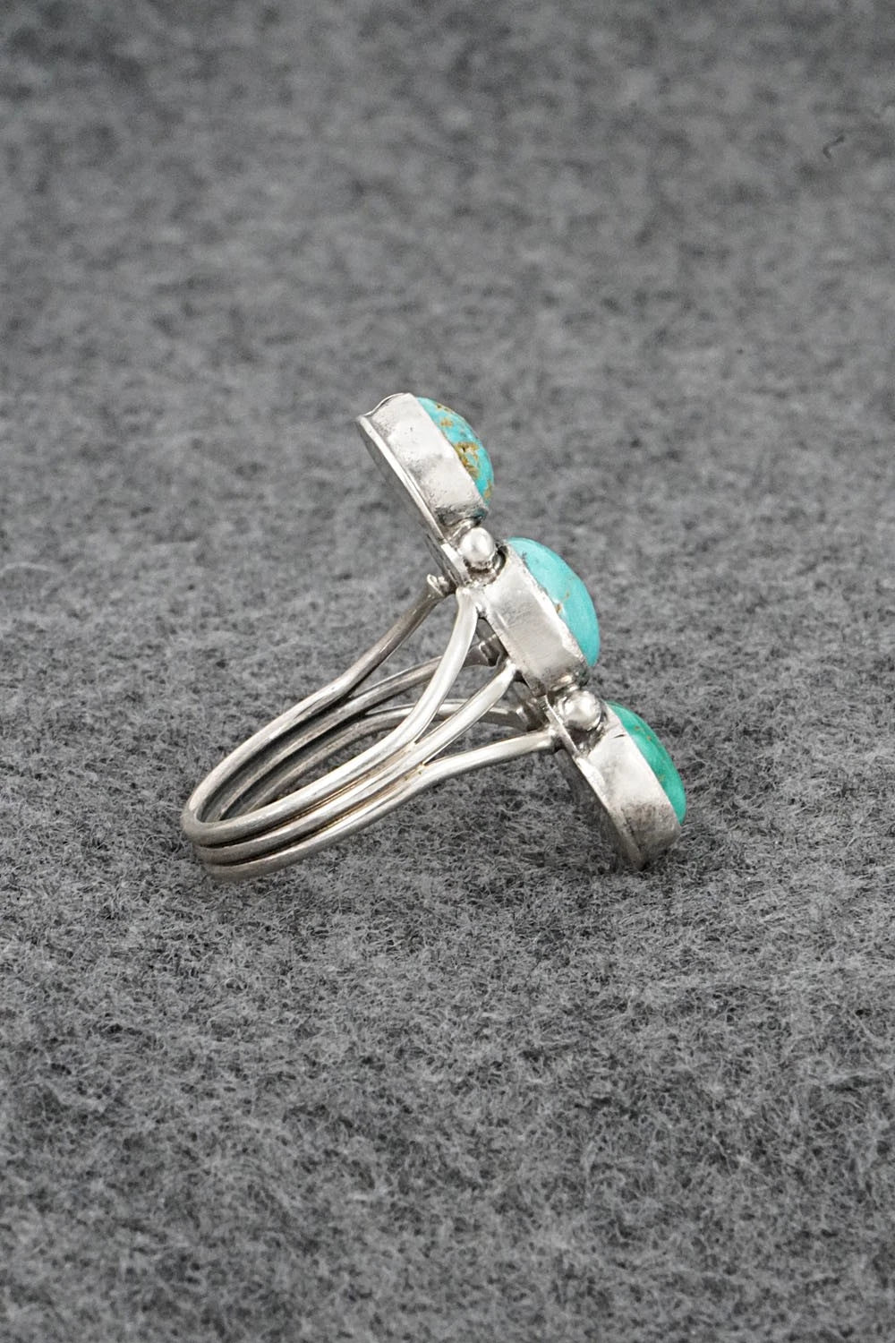 Turquoise & Sterling Silver Ring - Verley Betone - Size 10