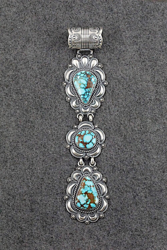 Turquoise & Sterling Silver Pendant - Raymond Delgarito