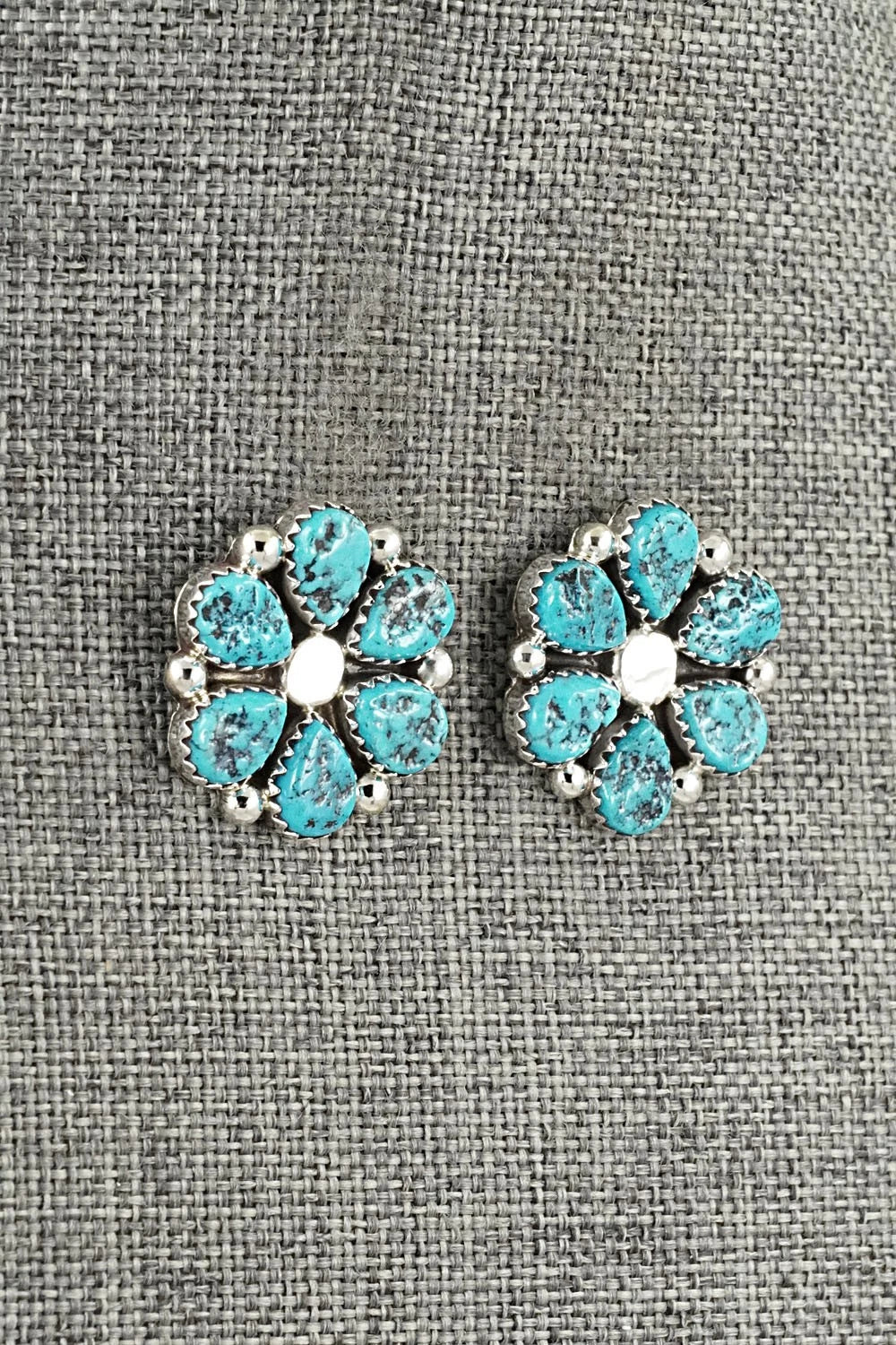 Turquoise & Sterling Silver Earrings - Anthony Brown
