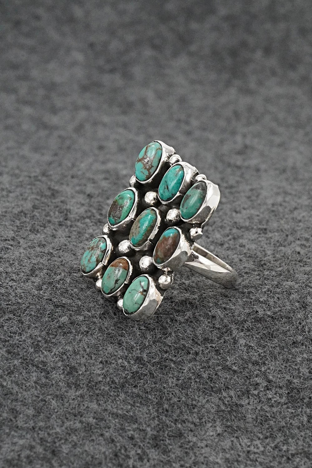 Turquoise & Sterling Silver Ring - Priscilla Reeder - Size 8